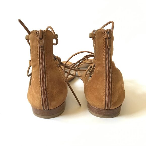 Stuart Weitzman Gladiator Sandals 6 Brown Suede - Picture 7 of 13